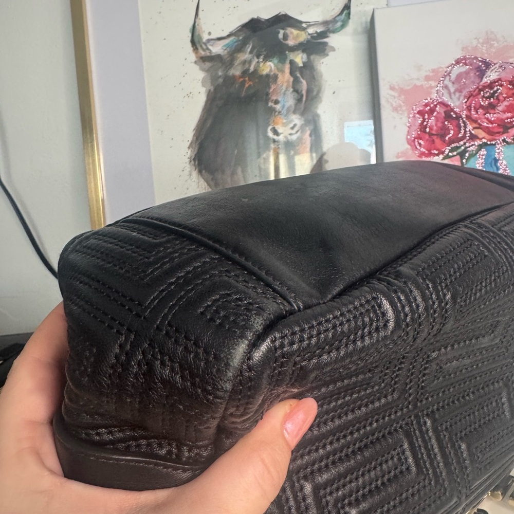 Versace Black Satchel with Gold Accents - Picture 12 of 16